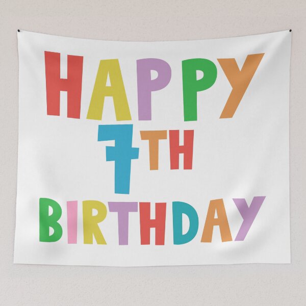 Item preview, Happy 7th Birthday, Happy seventh Birthday   designed and sold by marosharaf.