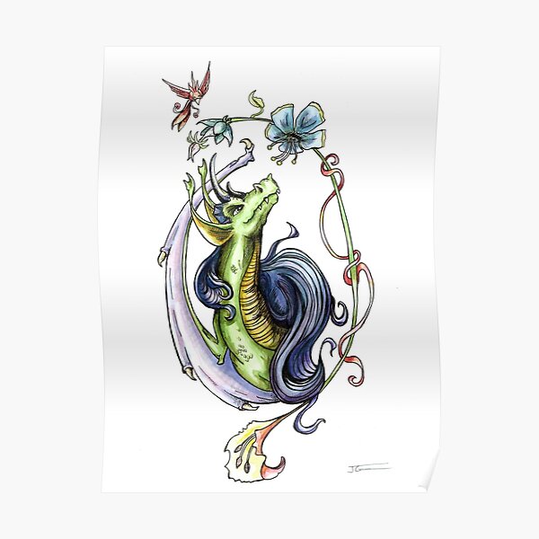 Flower Unicorn Dragon Poster