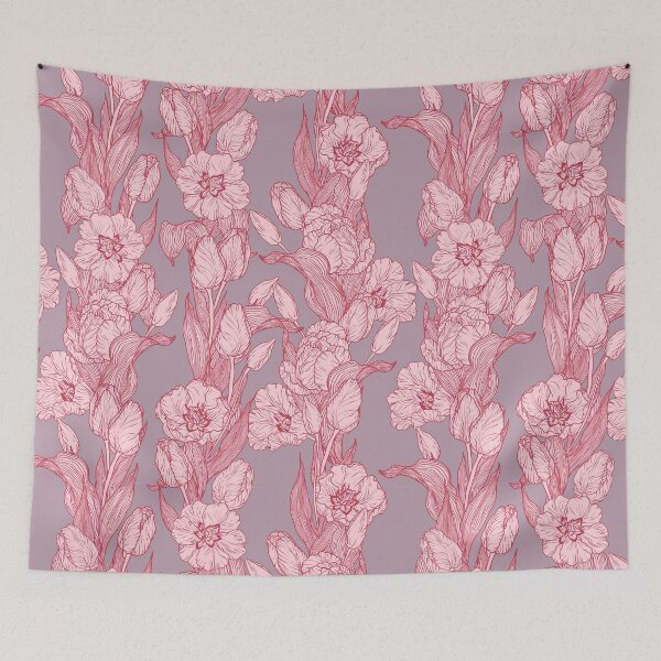 Item preview, Tulip Flowers Vintage Pattern designed and sold by Yulia Fushtey.