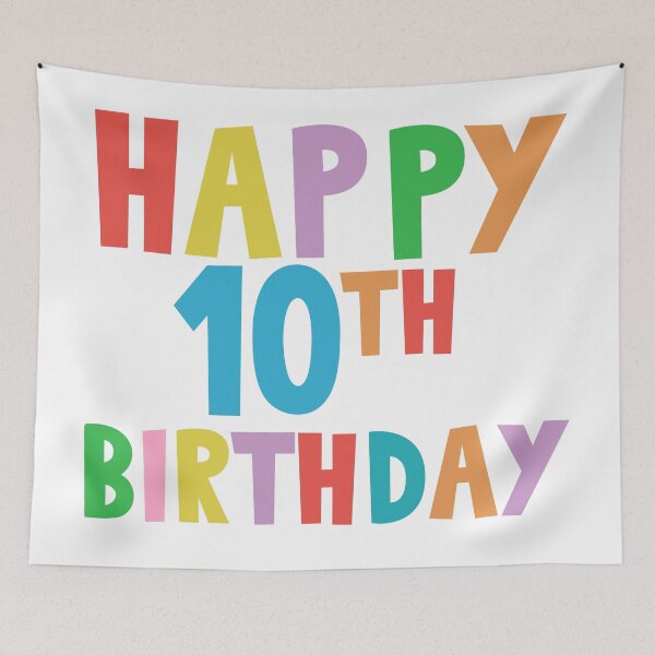 Item preview, Happy 10th Birthday, Happy tenth Birthday designed and sold by marosharaf.