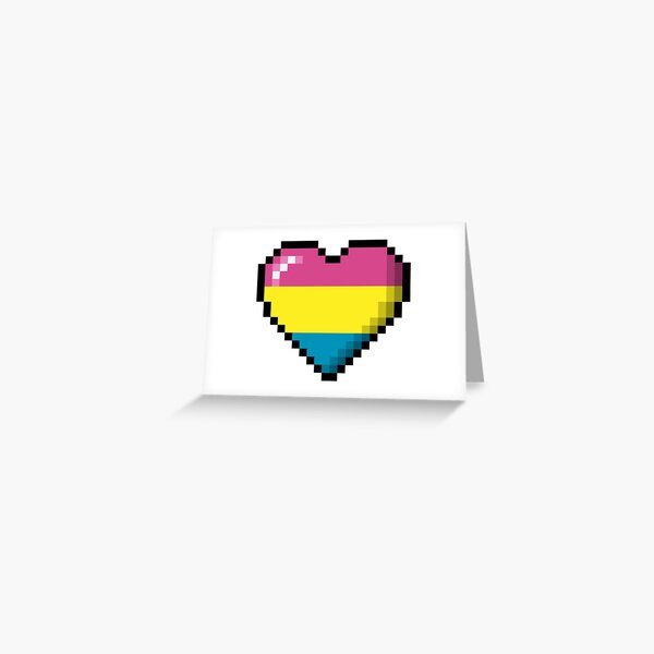 Pride Month Pixel Heart Pansexual Flag Greeting Card For Sale By Leixa Redbubble