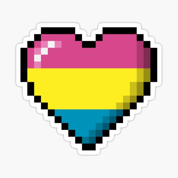 Pride Month Pixel Heart Pansexual Flag Sticker For Sale By Leixa Redbubble