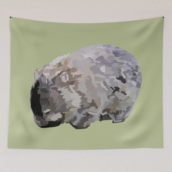Item preview, Wombat Geometric Art Low Poly designed and sold by Wendy Steinberg Artist.