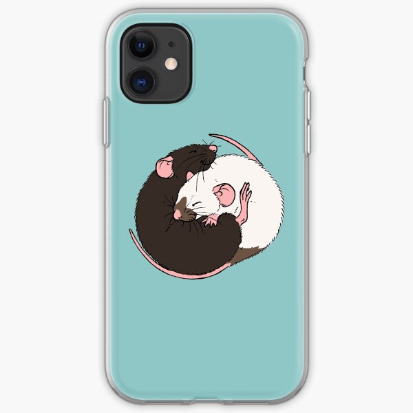 Cuddling Rats Siamese and Black iPhone Soft Case