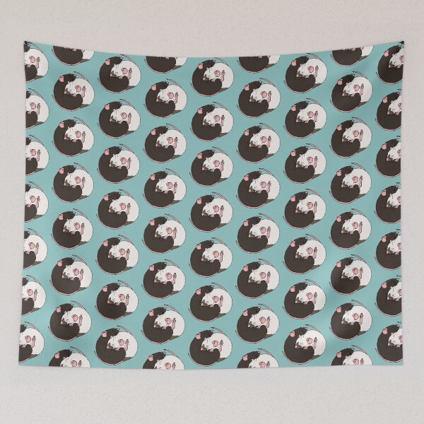 Item preview, Cuddling Rats Siamese and Black designed and sold by Holly Wells . Sweet Illustrations.