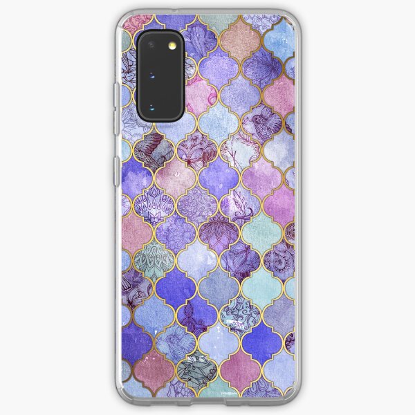 Royal Purple, Mauve & Indigo Decorative Moroccan Tile Pattern Samsung Galaxy Soft Case