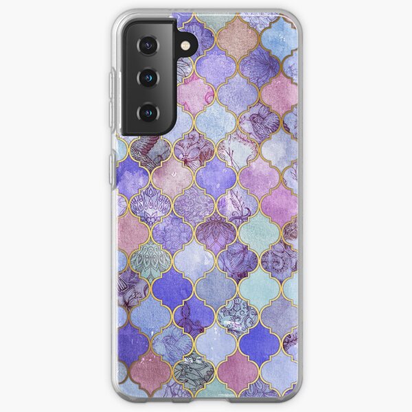 Royal Purple, Mauve & Indigo Decorative Moroccan Tile Pattern Samsung Galaxy Soft Case
