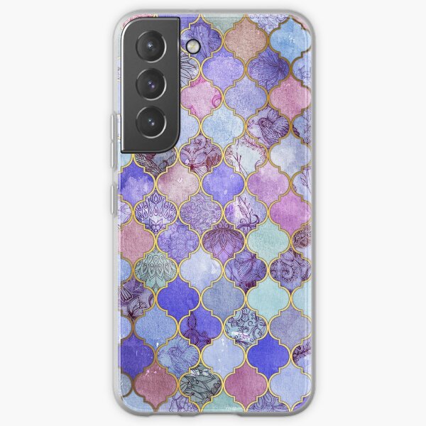 Royal Purple, Mauve & Indigo Decorative Moroccan Tile Pattern Samsung Galaxy Soft Case