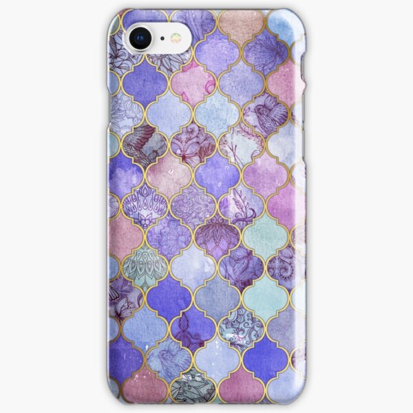 Royal Purple, Mauve & Indigo Decorative Moroccan Tile Pattern iPhone Snap Case