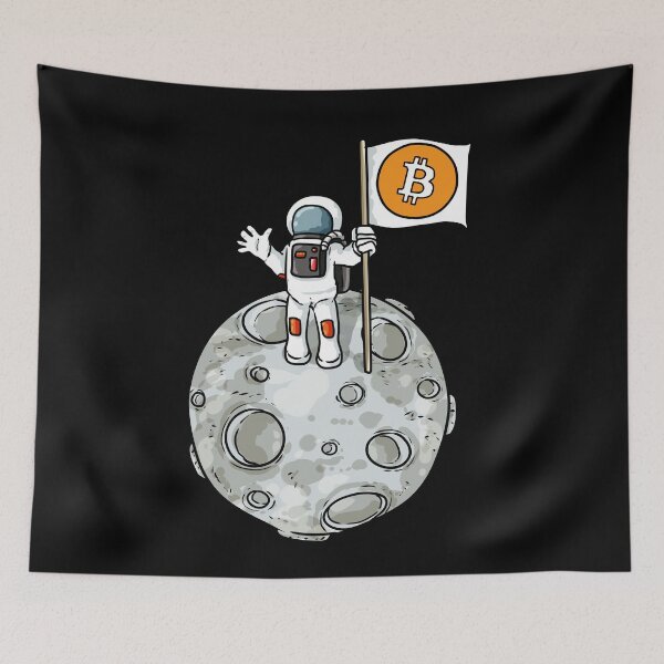Item preview, Astronaut Bitcoin to the Moon Miner Trader HODL designed and sold by Moonpie90.