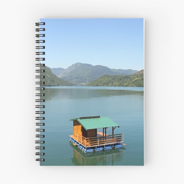 Item preview, Small wooden house floating on Drina river Serbia designed and sold by goceris.