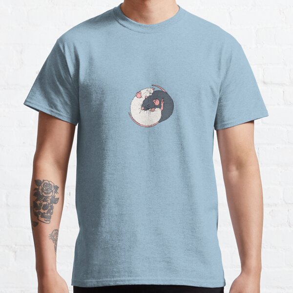 Cuddling Rats Russian Blue and White Classic T-Shirt