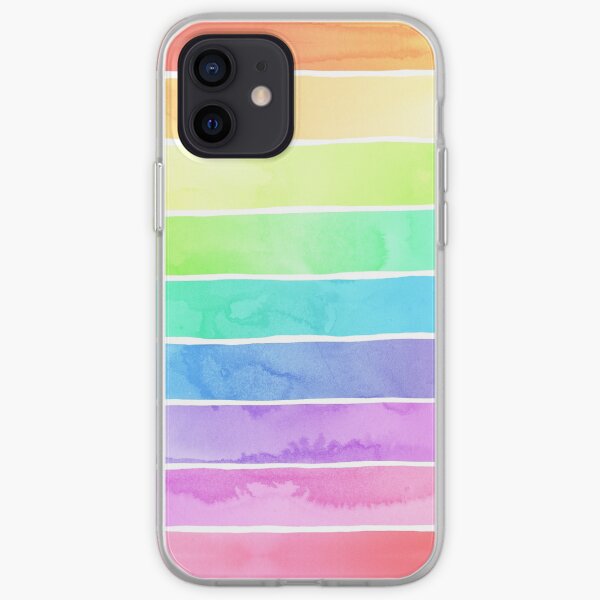 Summer Sorbet Rainbow Stripes iPhone Soft Case
