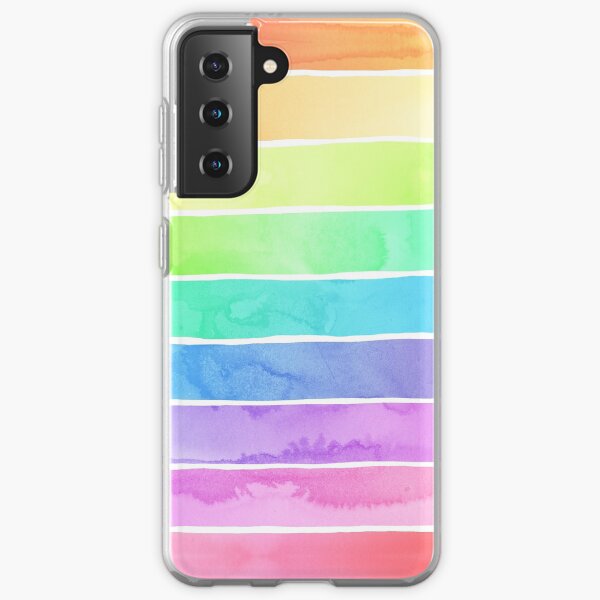 Summer Sorbet Rainbow Stripes Samsung Galaxy Soft Case