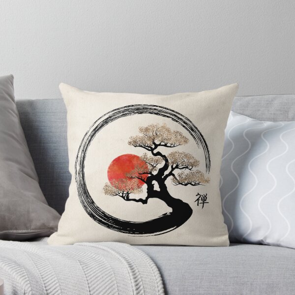 Item preview, Enso Circle and Bonsai Tree on Canvas designed and sold by k9printart.