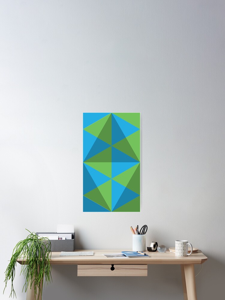 Thumbnail 2 of 3, Poster, Geometric Pattern: Overlay: Spring designed and sold by redwolfoz.