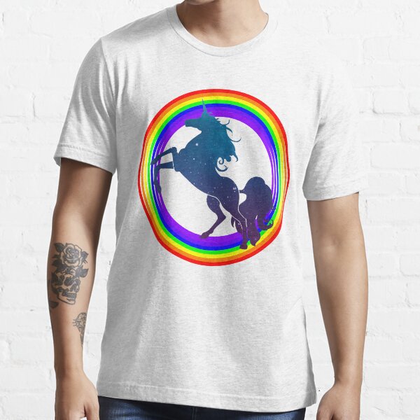 Happy Rainbows And Unicorns Design Essential T-Shirt