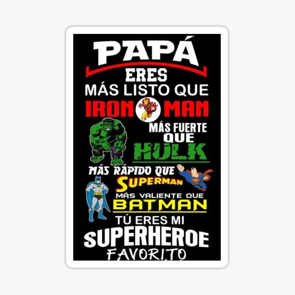 Download Pegatinas Papa Eres Mi Heroe Redbubble