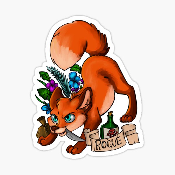 Dungeons & Foxes! Rogue! Sticker