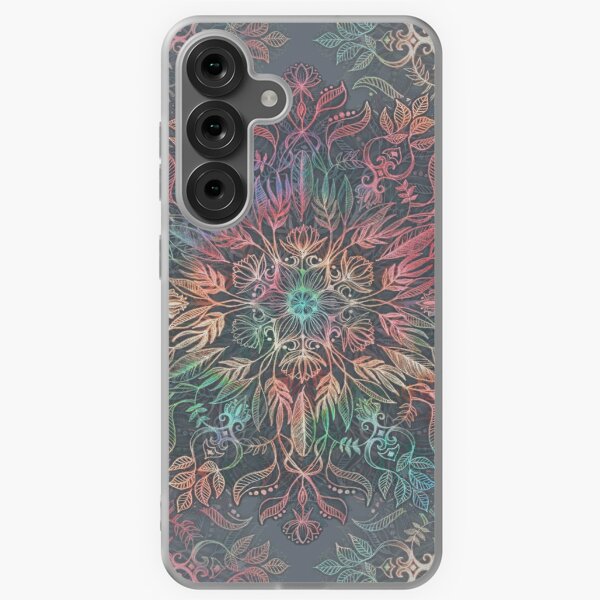 Item preview, Winter Sunset Mandala in Charcoal, Mint and Melon designed and sold by micklyn.