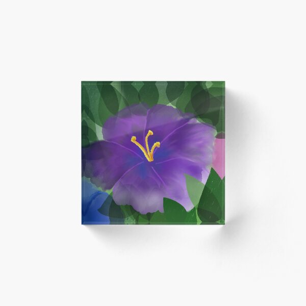 Tropical flower Acrylic Block