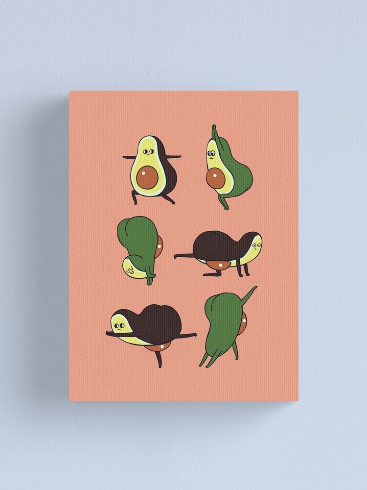 Find Your Center Avocado Yoga Sticker by Huebucket