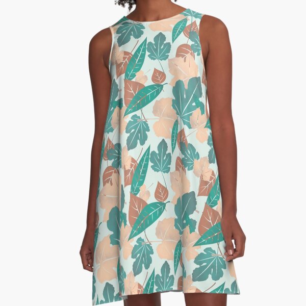 Hojas Vestido acampanado