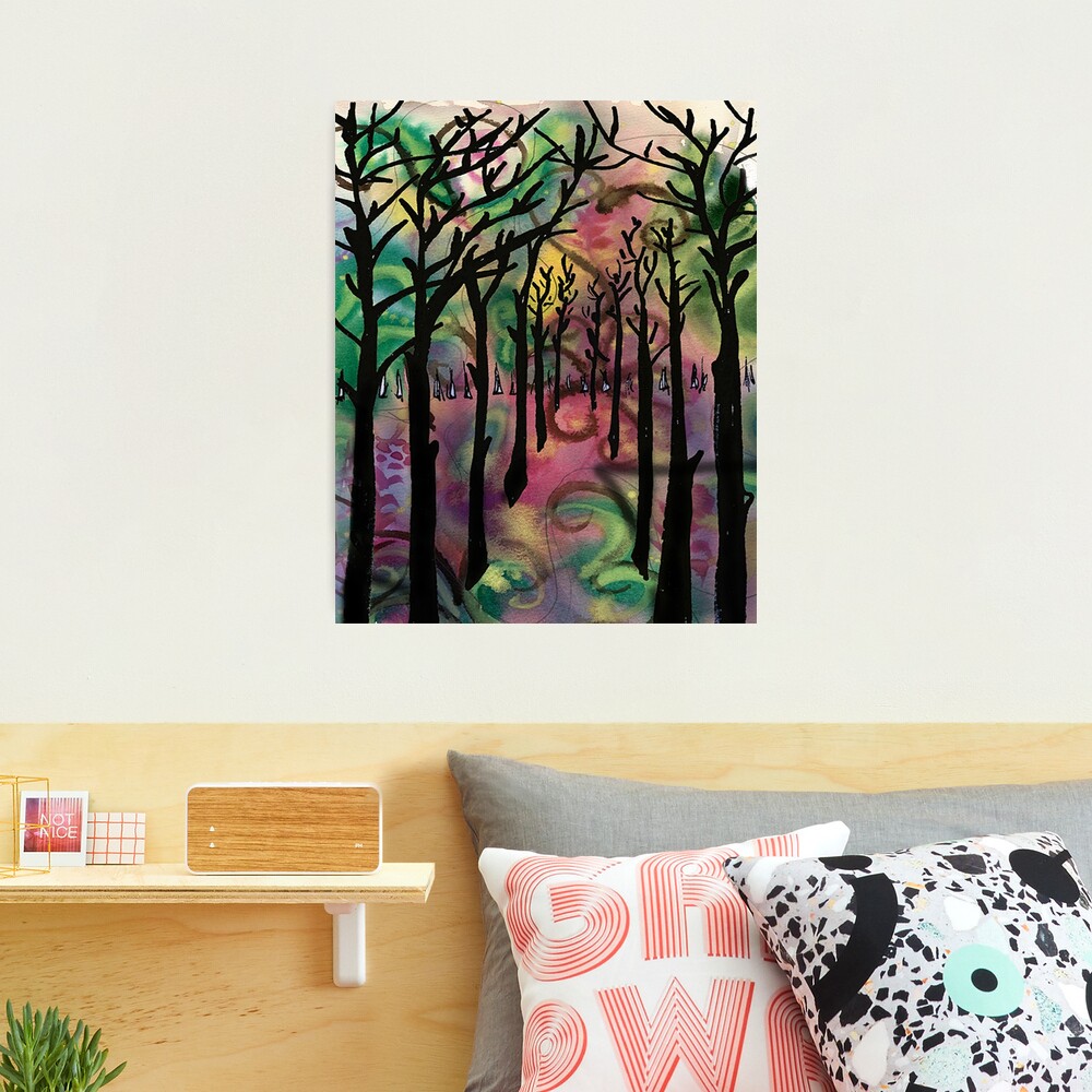 Tall dark trees abstract Photographic Print