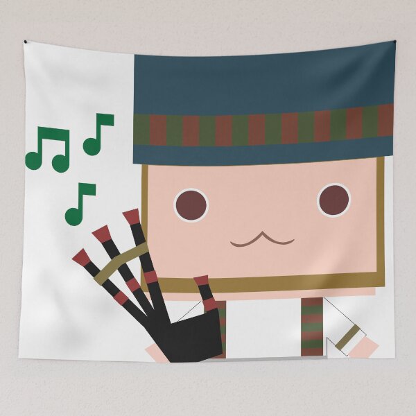 Item preview, Funny cartoon scotsman playing bagpipe designed and sold by queensoft.