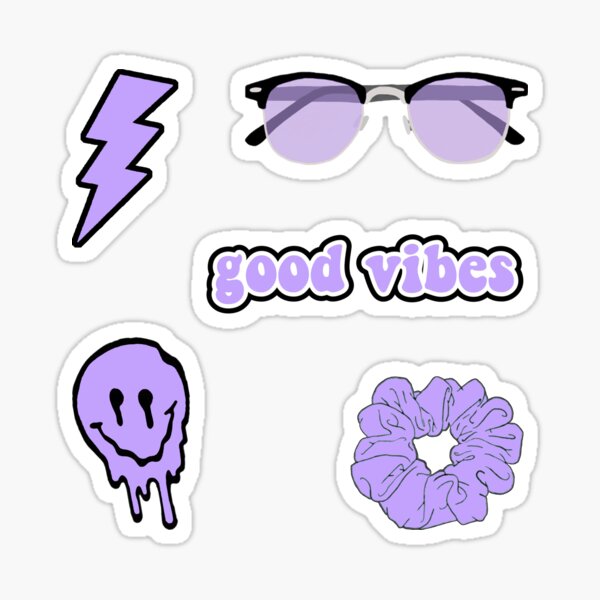 purple aesthetic stickers for sale redbubble