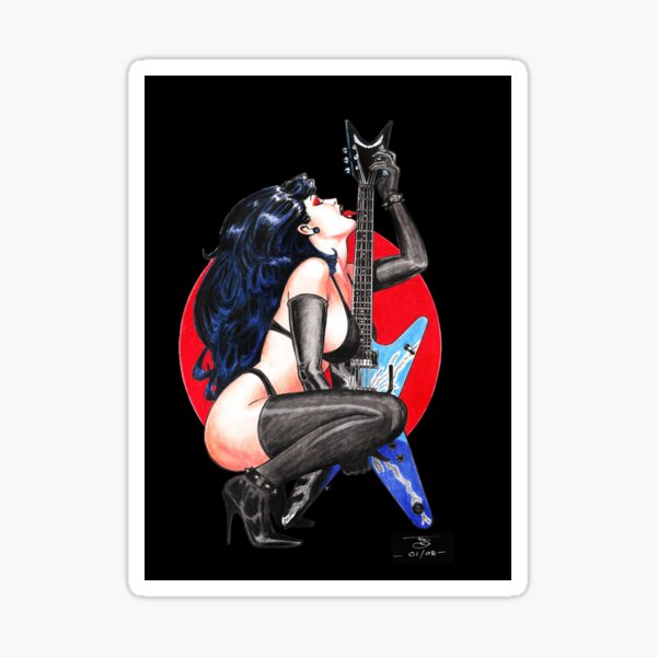 Item preview, Guitar girl black designed and sold by stvkar.