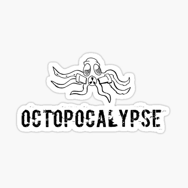Cartoon Octopocalypse Sticker