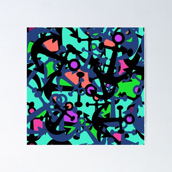 Item preview, anchors - crazy colours - 2 designed and sold by fgood.
