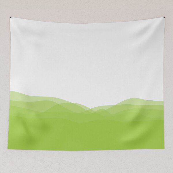 Item preview, Green waves / landscape wall art poster designed and sold by knappidesign.