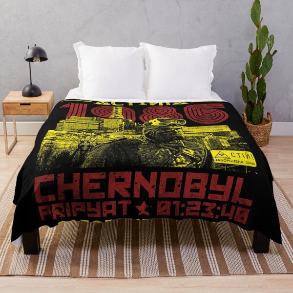 Chernobyl Radiation Russian Throw Blanket for Sale by Vash Chen