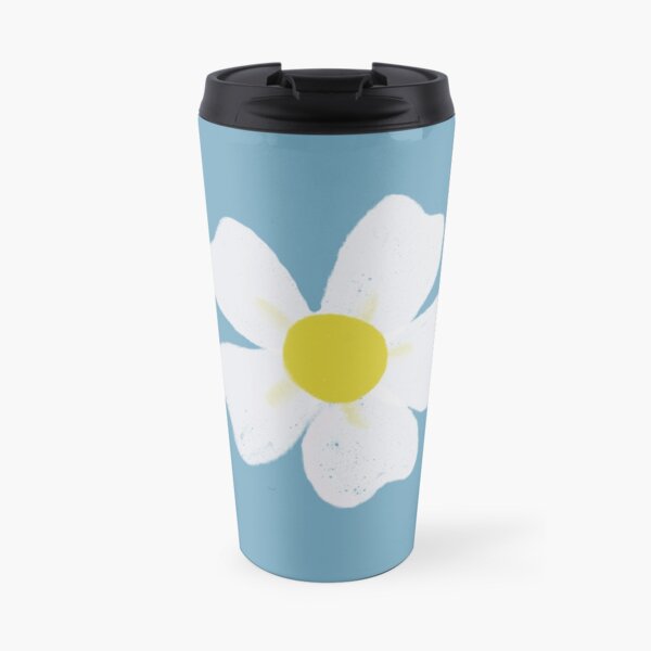 Single White Flower Travel Coffee Mug