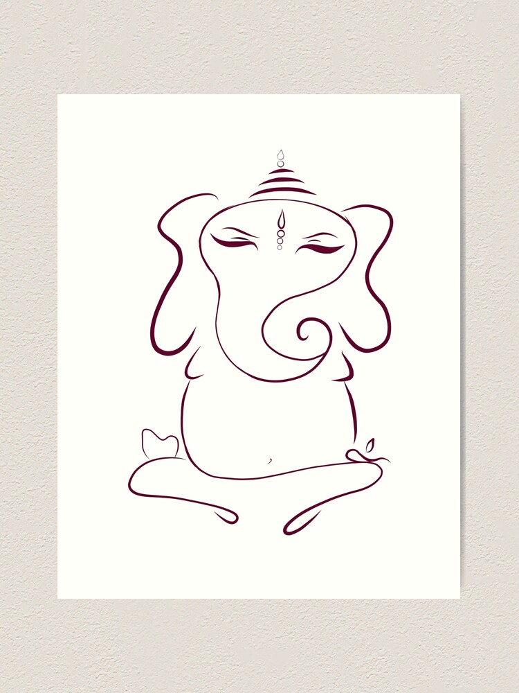 Lord Ganesha Painting, Ganesh Wall Art, Indian God Ganesh Print, India  Religious Poster, Hindu Temple Art, India Home Decor Gift - Etsy