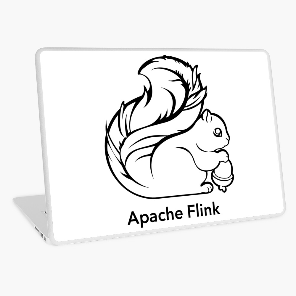 "Apache Flink B&W" Laptop Skin By Comdev | Redbubble