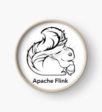 Apache Flink B&W Clock