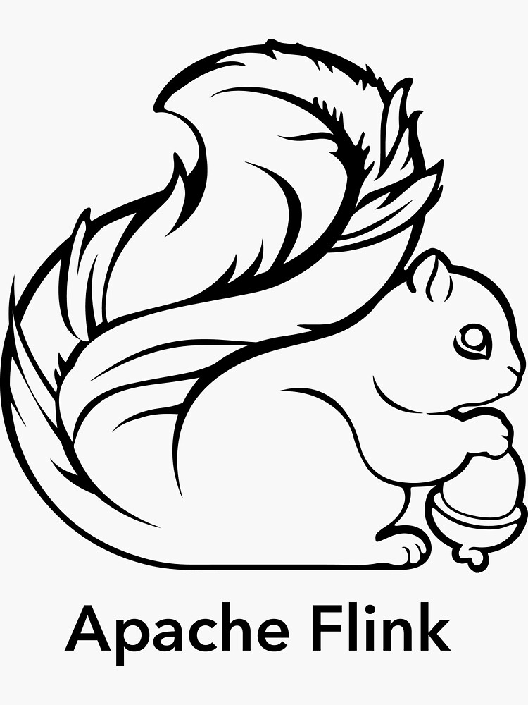 Apache Flink B&W by comdev