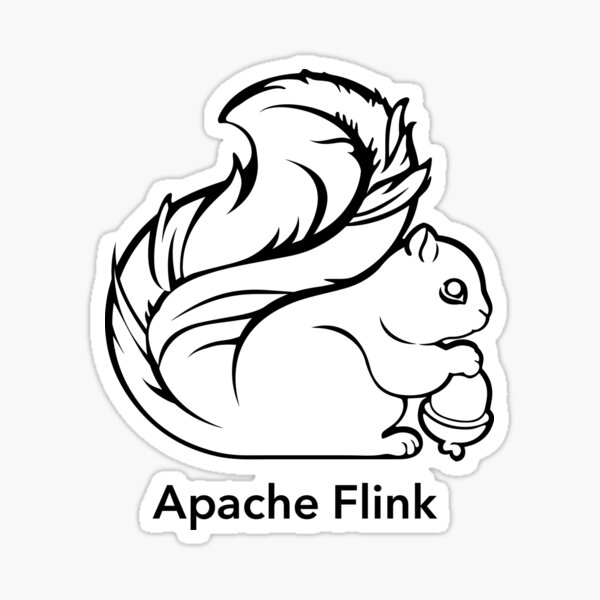 Apache Flink B&W Sticker