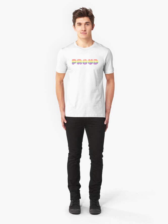Alternate view of Proud - LGBT+ Slim Fit T-Shirt