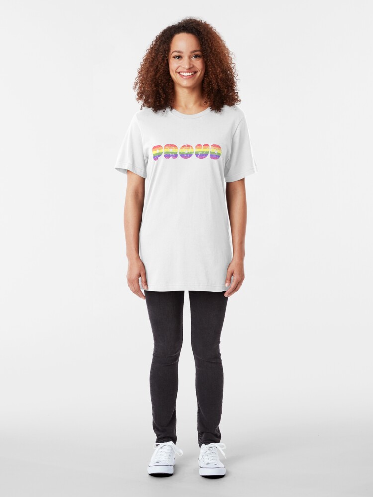 Alternate view of Proud - LGBT+ Slim Fit T-Shirt