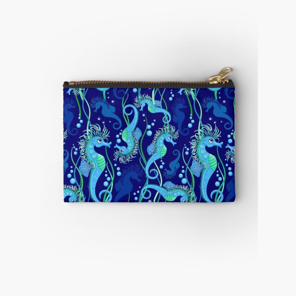 Item preview, Seahorse cute blue sea animal Vector Seamless Pattern Textile Design designed and sold by BluedarkArt.