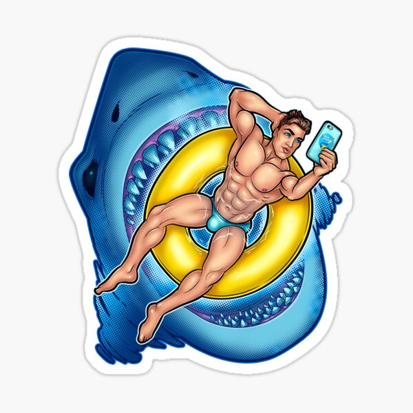 Shark Selfie Photobomb Sticker