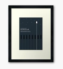 Interstellar Tribute - Minimalist Space Design Framed Print
