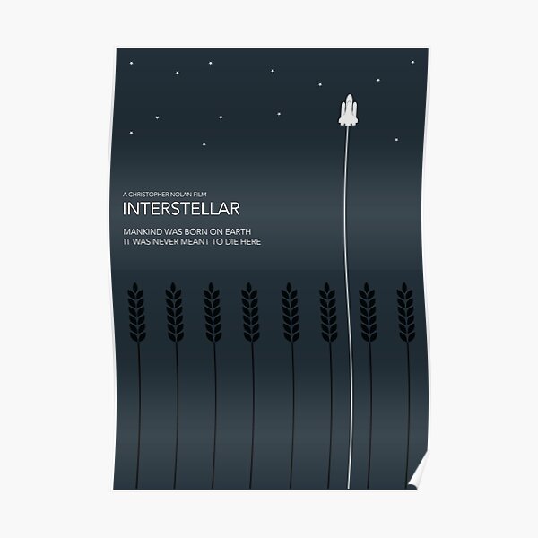 Interstellar Tribute - Minimalist Space Design Poster