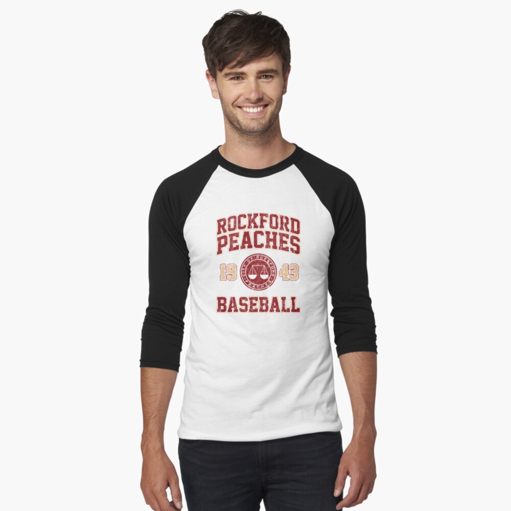 Rockford Peaches Baseball Jersey (Chest Pocket) Kids T-Shirt for