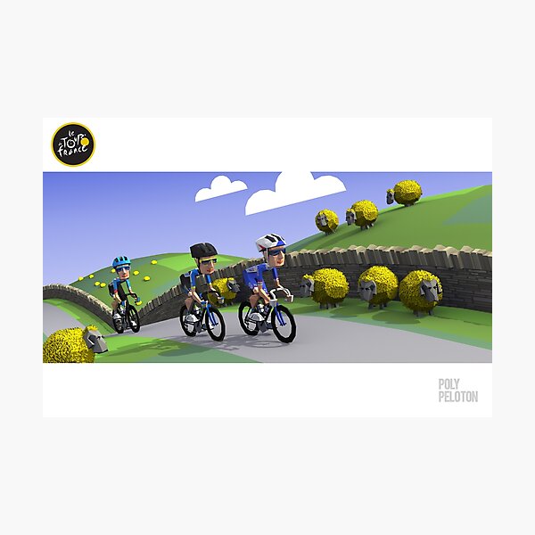 #PolyPeloton : Tour de Yorkshire Photographic Print