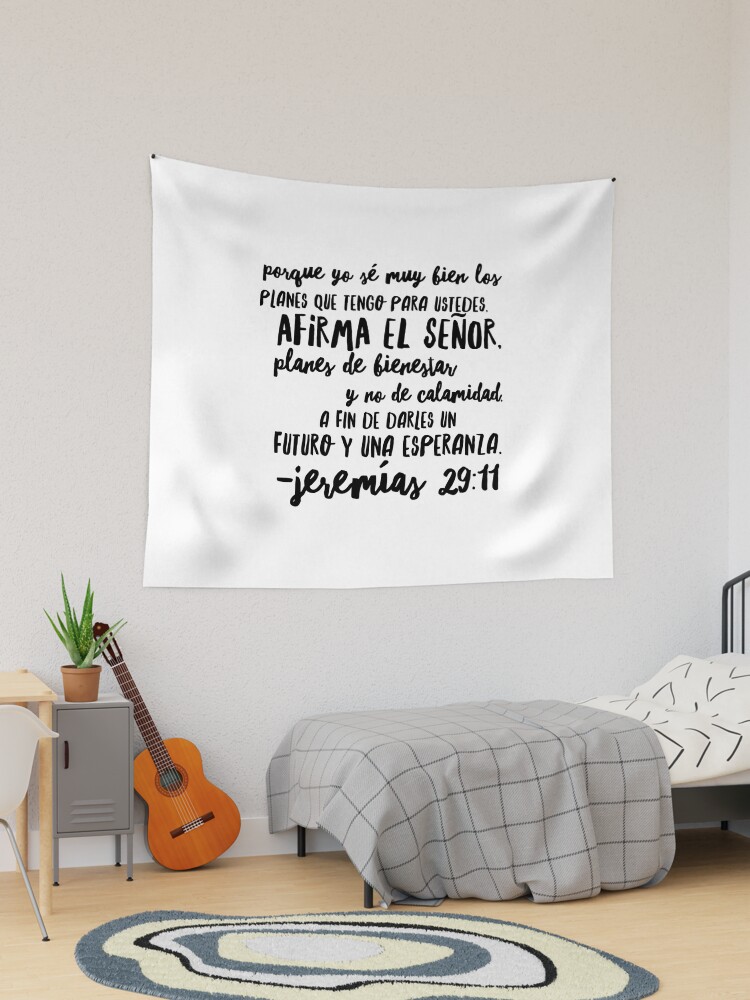 Spanish Christian Bible Verse Jeremiah 29 11 Quote Scripture Tapestry